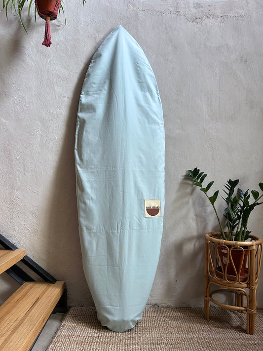 Light blue canvas surfboard bag